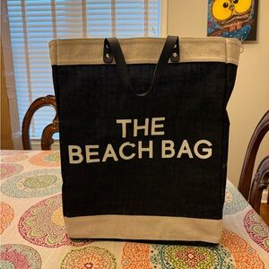 Santa Barbara Design Studio “The Beach Bag” Black and Tan Tote